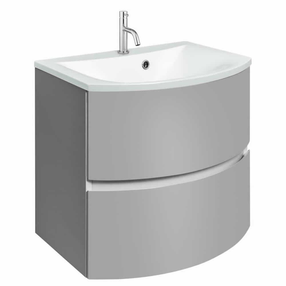 Svelte 60 Unit & Ice White Glass Basin